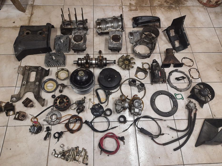 Rotax 377 silnik części rotax 380 wał cylinder wariator szarpak kapa