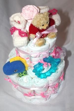 tort z pampersów, chrzciny, pępkowe, baby shower, roczek Tarnów