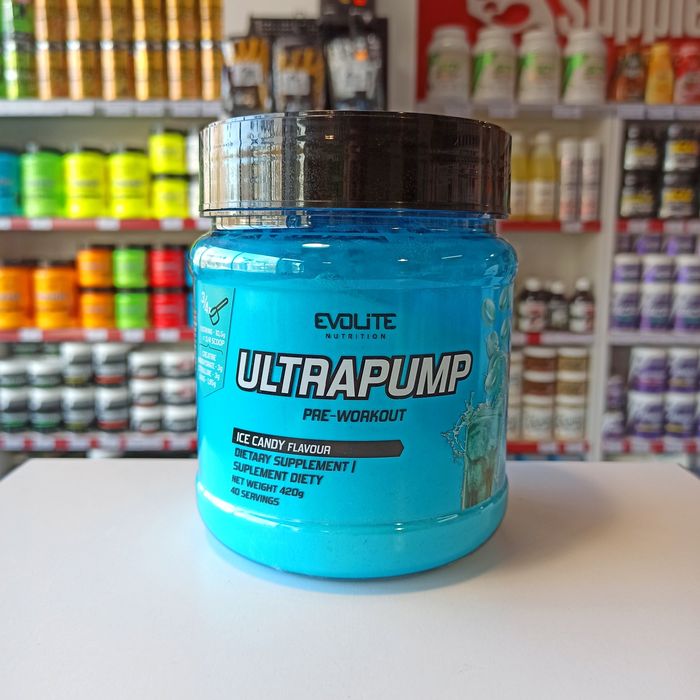 Evolite UltraPump 420g Przedtreningówka Pompa Pobudzenie smak cukierek