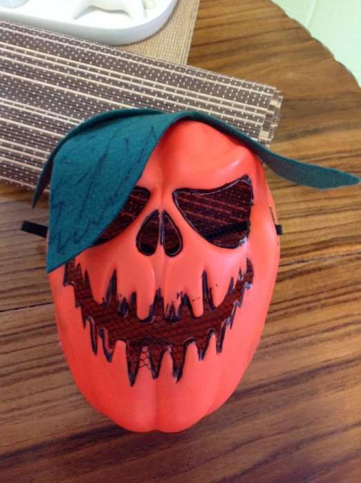 Halloween. Máscara Abóbora malvada