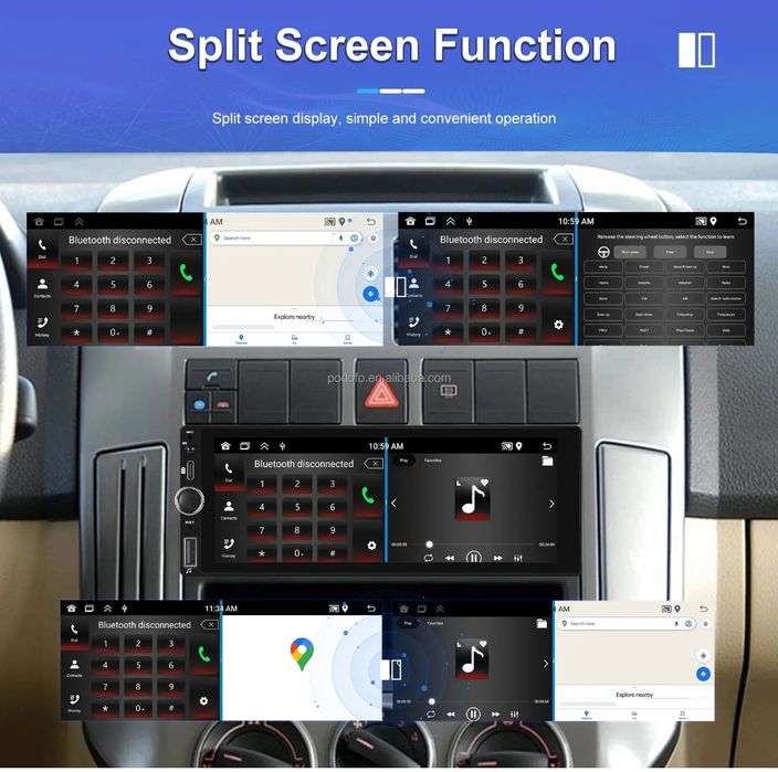 Rádio 1din 6,86 polegadas 2/64GB GPS RDS WIFI Carplay novo