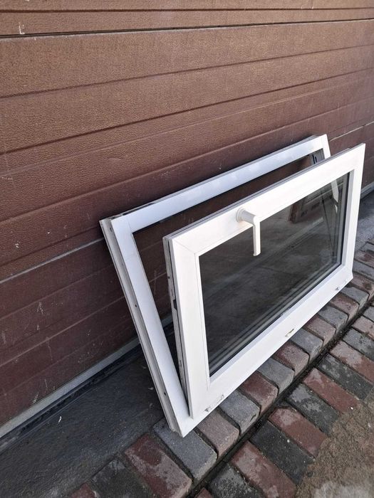 Okno jednoskrzydłowe uchylne 114x69 pcv białe Wschowa okna DOWÓZ CAŁY KRAJ