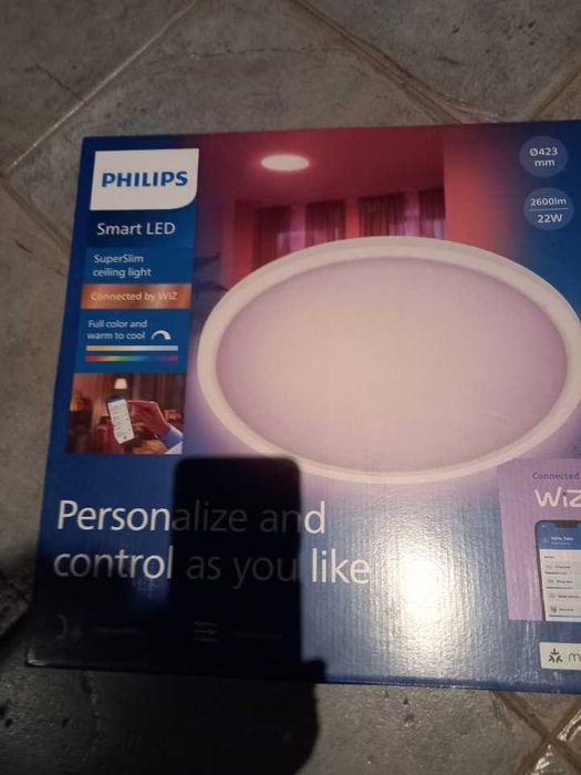 Philips Plafon SUPER SLIM 22W RGB+W 2600lm SMART WiZ