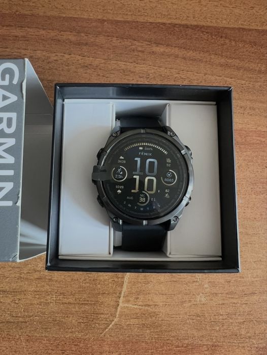 Nowy Garmin Fenix 8 47mm AMOLED Sapphire Titanium tytan czarny Carbon Gray folia