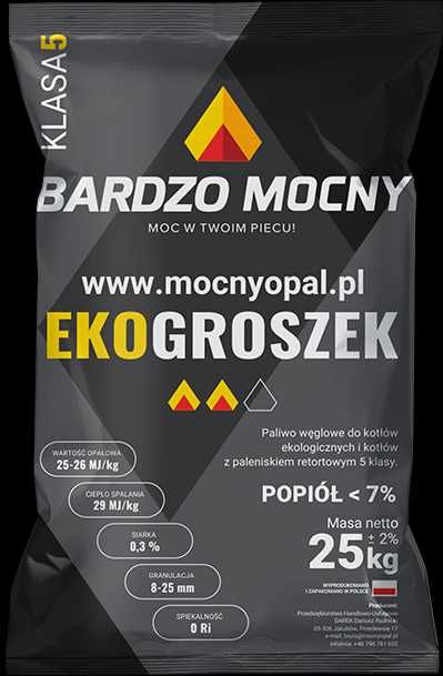Węgiel Groszek Plus Bardzo Mocny workowany 25kg