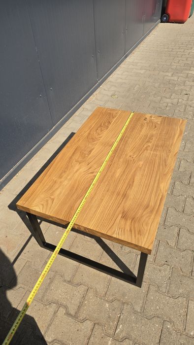 Ława dębowa metal drewno