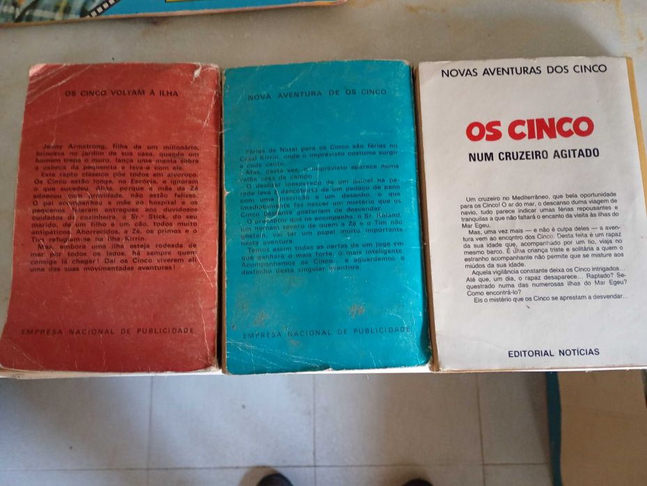 3 livros de "os cinco"