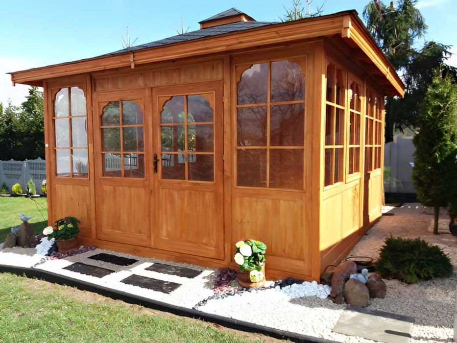 Altana 23 4x6 Szklana Z ozdobami Z Gontem i Impregnacją od PRODUCENTA