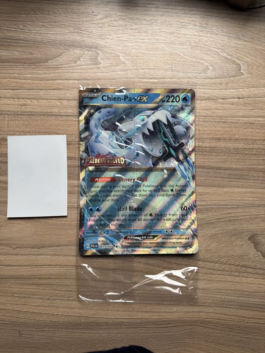 Oryginalna karta Pokémon JUMBO chien-pao ex 061 scarlet violet paldea evolved
