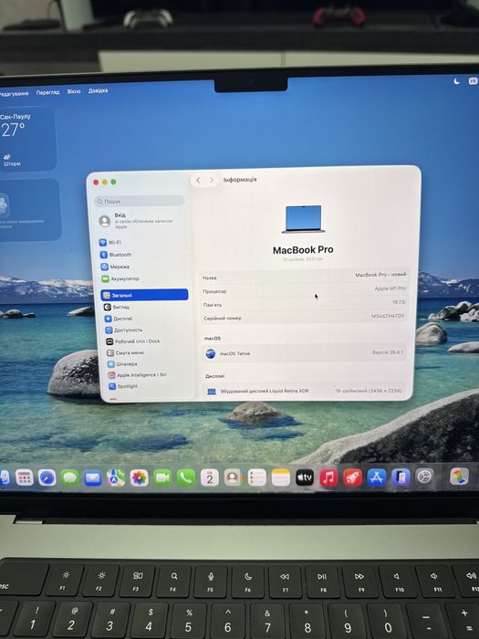 Macbook 16 m1 pro 512gb