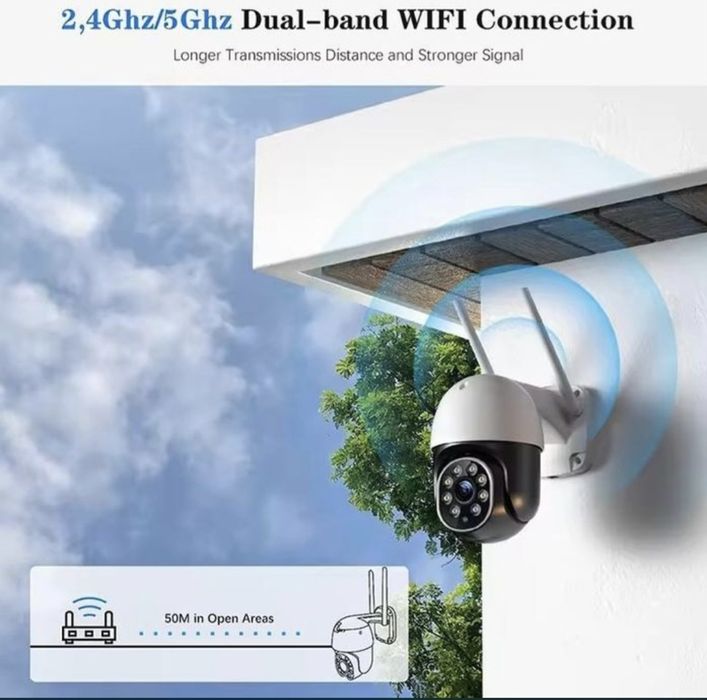 Sistema de câmaras de segurança.  Visão noturna.   Wi-Fi