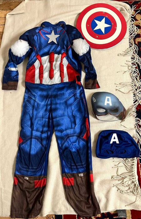 Костюмы  супергероев  на 7-9л Капитан Америка, трансформер, миньон