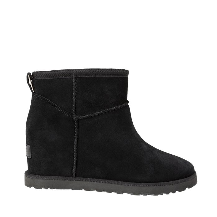Чорні угги UGG Classic Femme Mini Wedges оригінал, тренд сезона