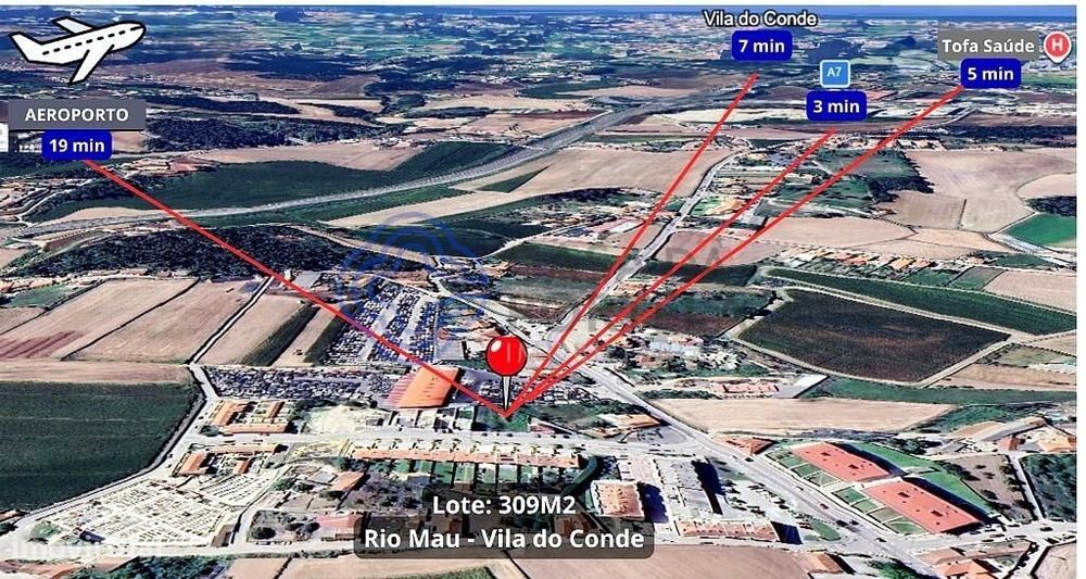 Venda de Lote urbano com 309 m2 em Rio Mau, Vila do Conde. — Rio Mau E Arcos, Porto