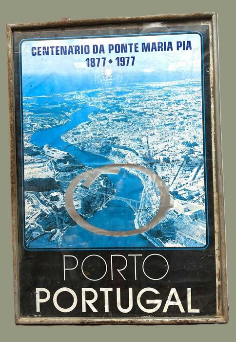 Centenario da Ponte Dona Maria Pia, Porto, cartaz em moldura