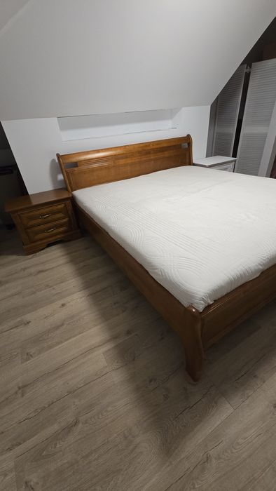 Zestaw sypialnia łózko materac  drewno super cena