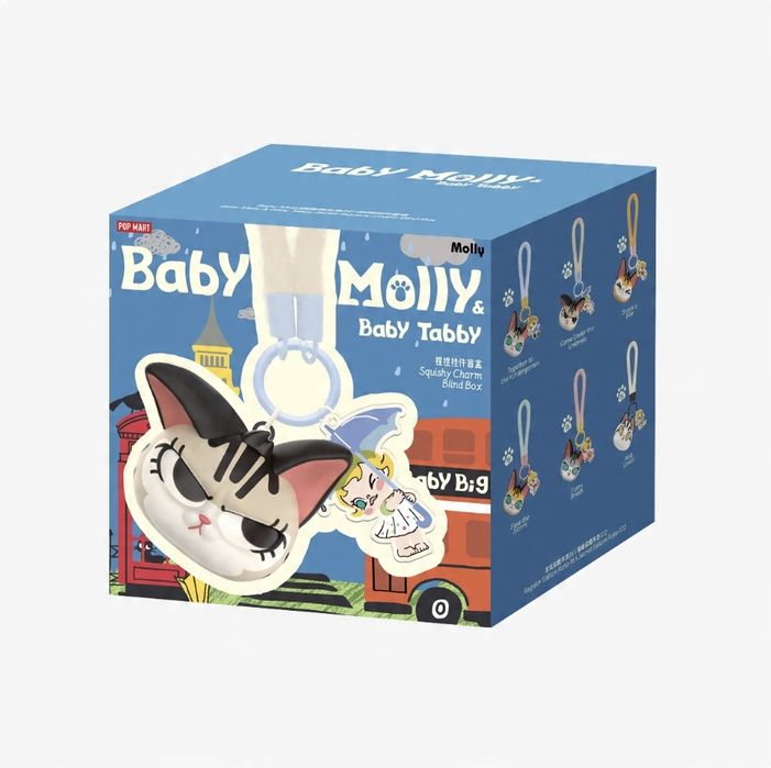 Original Pop Mart Baby Molly & Baby Tabby Series Pinch Pendant popmart