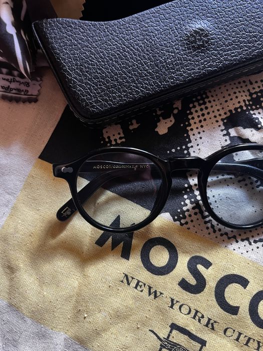 Oculos de sol Moscot black lentes azuis NOVOS