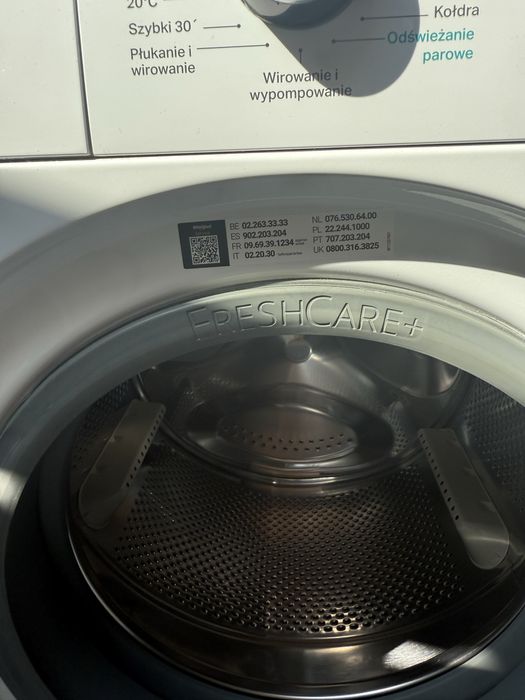 Pralka Whirlpool o pojemnosci 8 kg