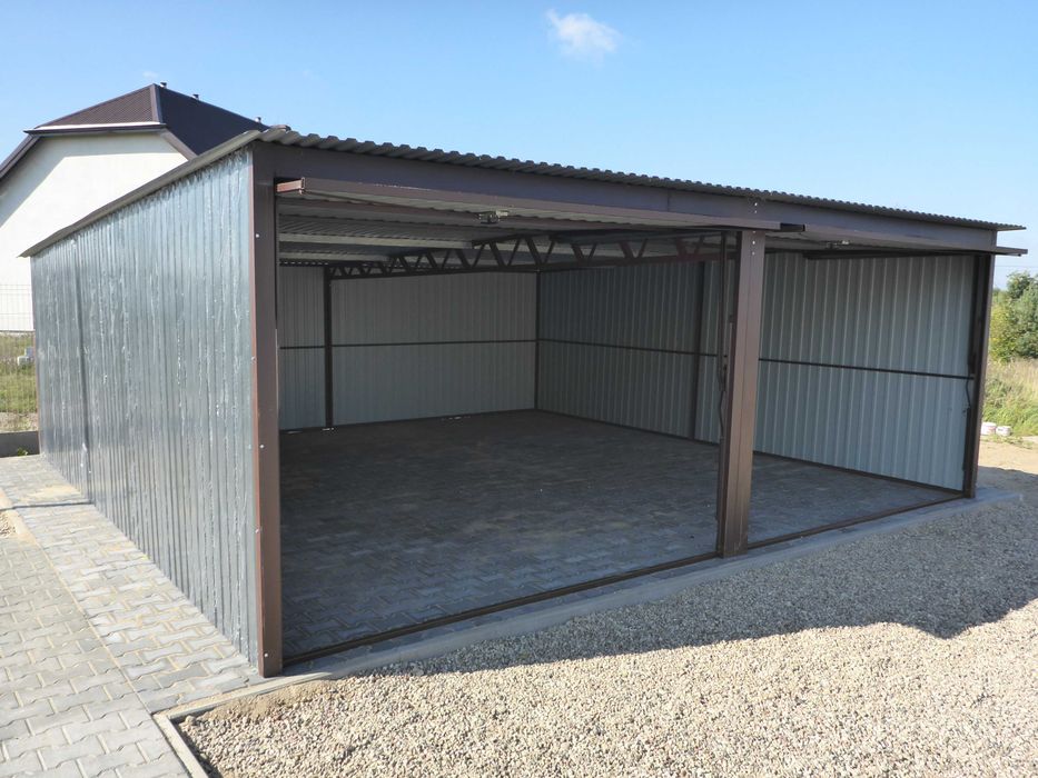 Garaż blaszany 6x5 6x6 4x5 dwustanowiskowy WZMOCNIONY PRODUCENT