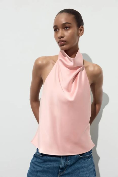 Сатинові топи від Zara, актуальні колекціі