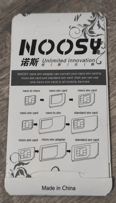 ADAPTER przejściówka NANO MICRO SIM 4 w 1 karta SIM