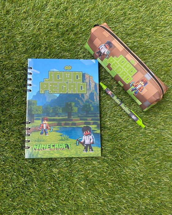 Caderno, Caneta e estojo Personalizado