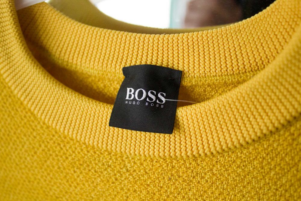 Мужской свитер Hugo Boss yellow sweater Оригинал New !