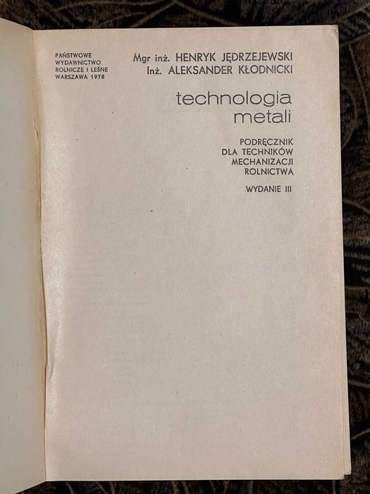 Technologia metali .