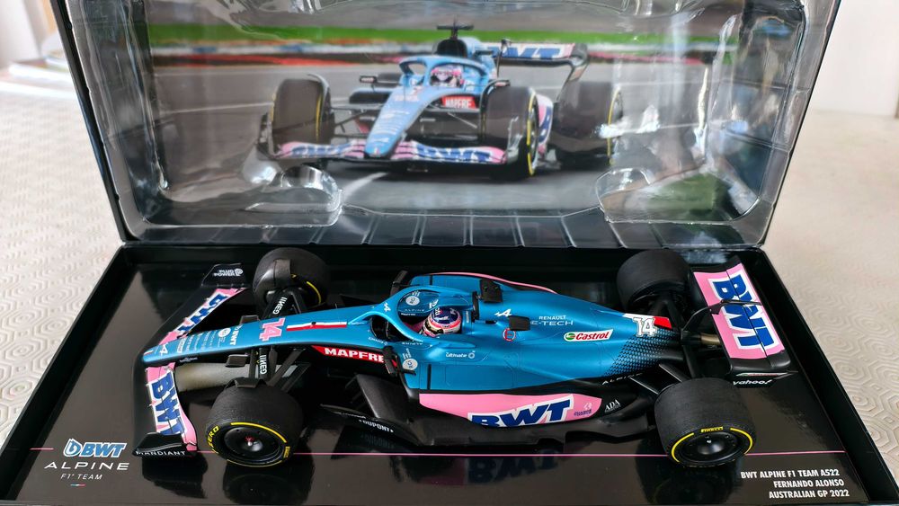1:18 F1 Minichamps Alpine A522 #14 Fernando Alonso GP Austrália 2022