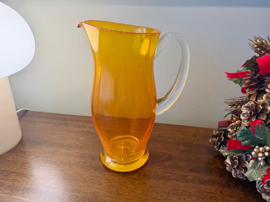 Pomarańczowy dzban dzbanek huta Ząbkowice Fiedorowicz PRL STAN IDEALNY