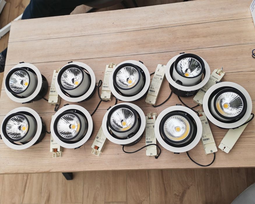 Profesjonalne lampy podtynkowe LED downlight + zasilacze Philips Xitan