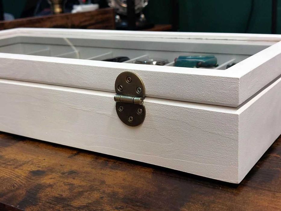 SKRZYNECZKA KASETKA PUDEŁKO box na 12 zegarków drewno robiona ręcznie