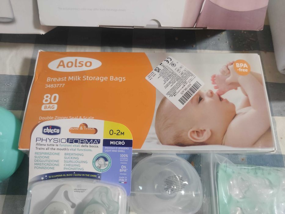 Kit bomba tira leite materno e acessórios