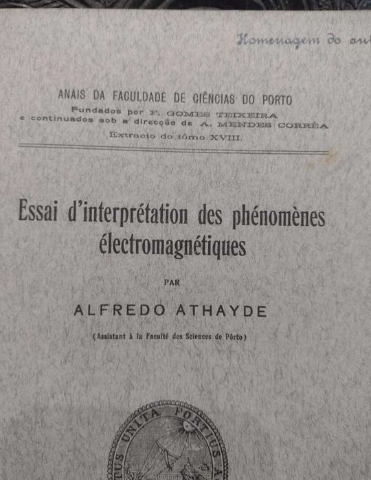 Essai D´interprétation des phénomènes électromagnétiques 1934