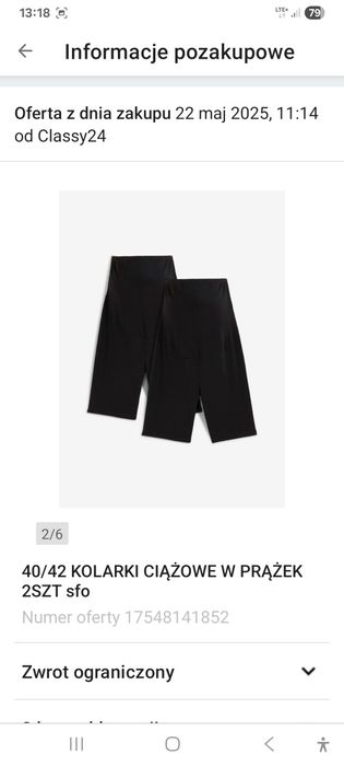 Ubrania ciążowe l/xl