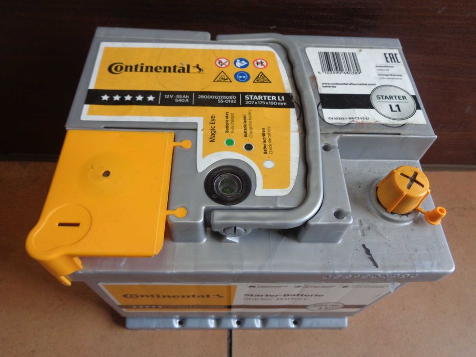 Akumulator Samochodowy CONTINENTAL 12V 55Ah 540A - NOWY - ANDAR