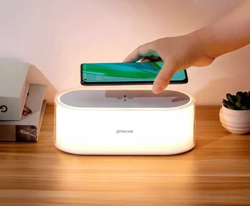 Портативный ночник лампа с беспроводной зарядкой Proove Glow 1200mAh