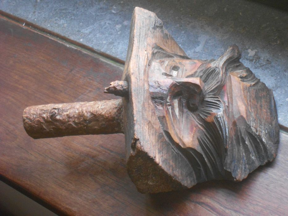Escultura madeira talhada pendurar decoracao rustica