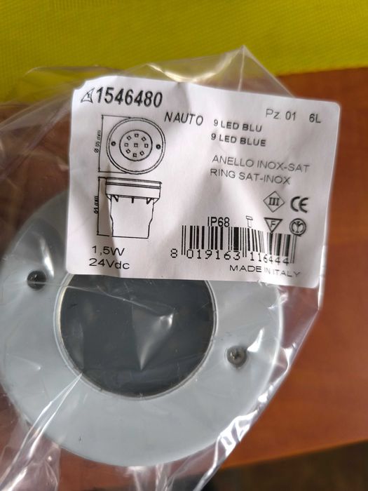 8x Oprawa LED Arcluce Nauto IP68 Niebieska Inox - NOWE komplet