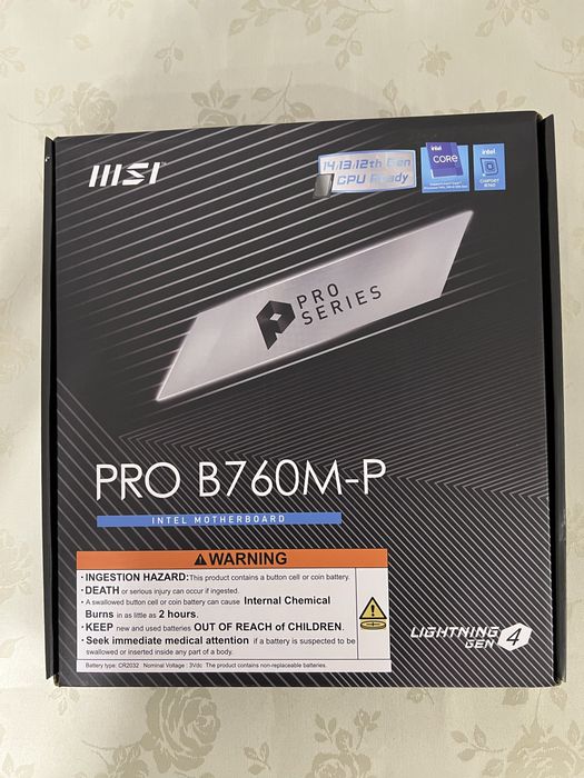 Материнская плата MSI Pro B760M-P (поврежденная)