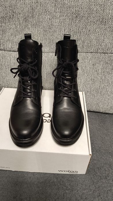 Botki skórzane Wojas