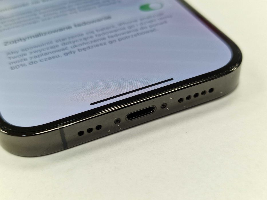 Iphone 14 PRO 128GB/ Space Black/ BAT 77%/ Grade A-/ + ładowarka