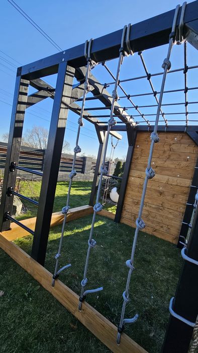 Idealny drewniany MAŁPI GAJ gym set huśtawka wspinaczki