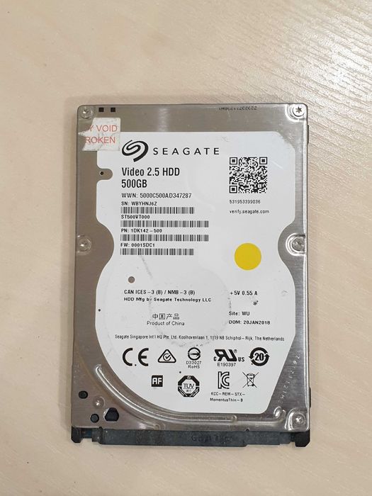 Жорсткий диск HDD 500 GB Seagate / Неробочий