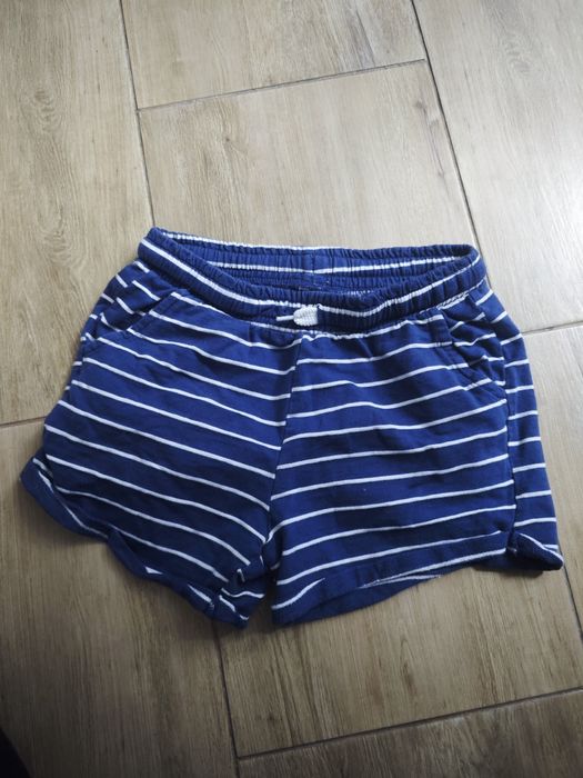 Szorty Beloved XS Damskie Granatowe w Białe Paski Bawełniane
