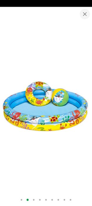 Надувний басейн Bestway з м'ячем і колом 122 x 20 см