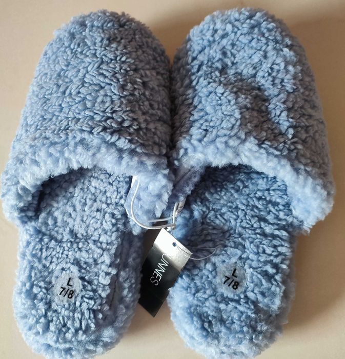 BAMBOSZE, polarowe pantofle futerko 41 kapcie