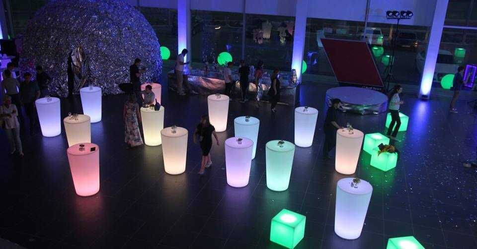 Mobiliario led luz rgb