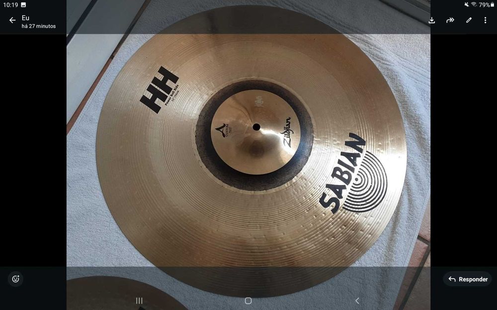 Sabian Ride 22" Novo 450€ + Sabian China 17" 150€ + Zildjian A-Custom 6"-75€